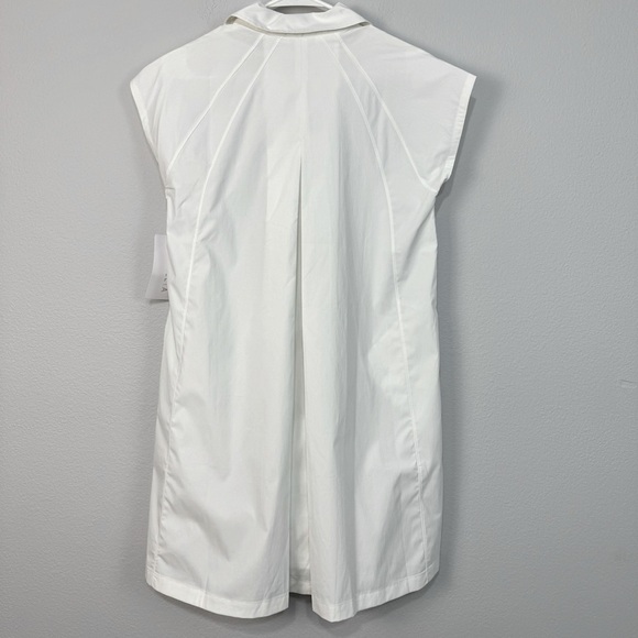 Athleta Performance Poplin Collared Lightweight Shirtdress UPF 50+ White Size S - Picture 3 of 11